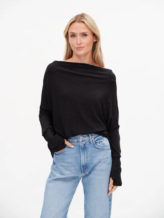 Lurex Off the Shoulder Shirt