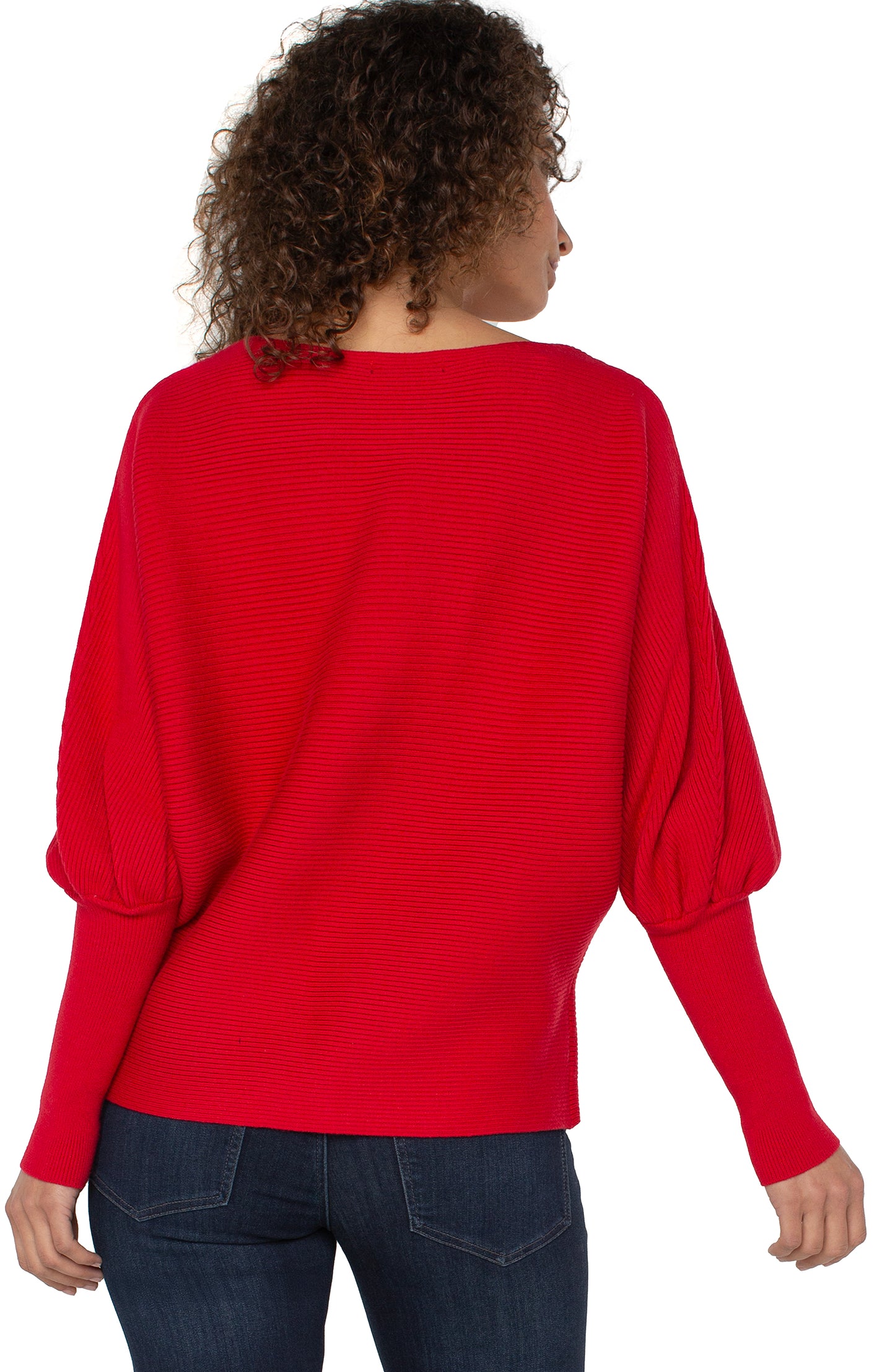Boat Neck Dolman Sleeve Sweater