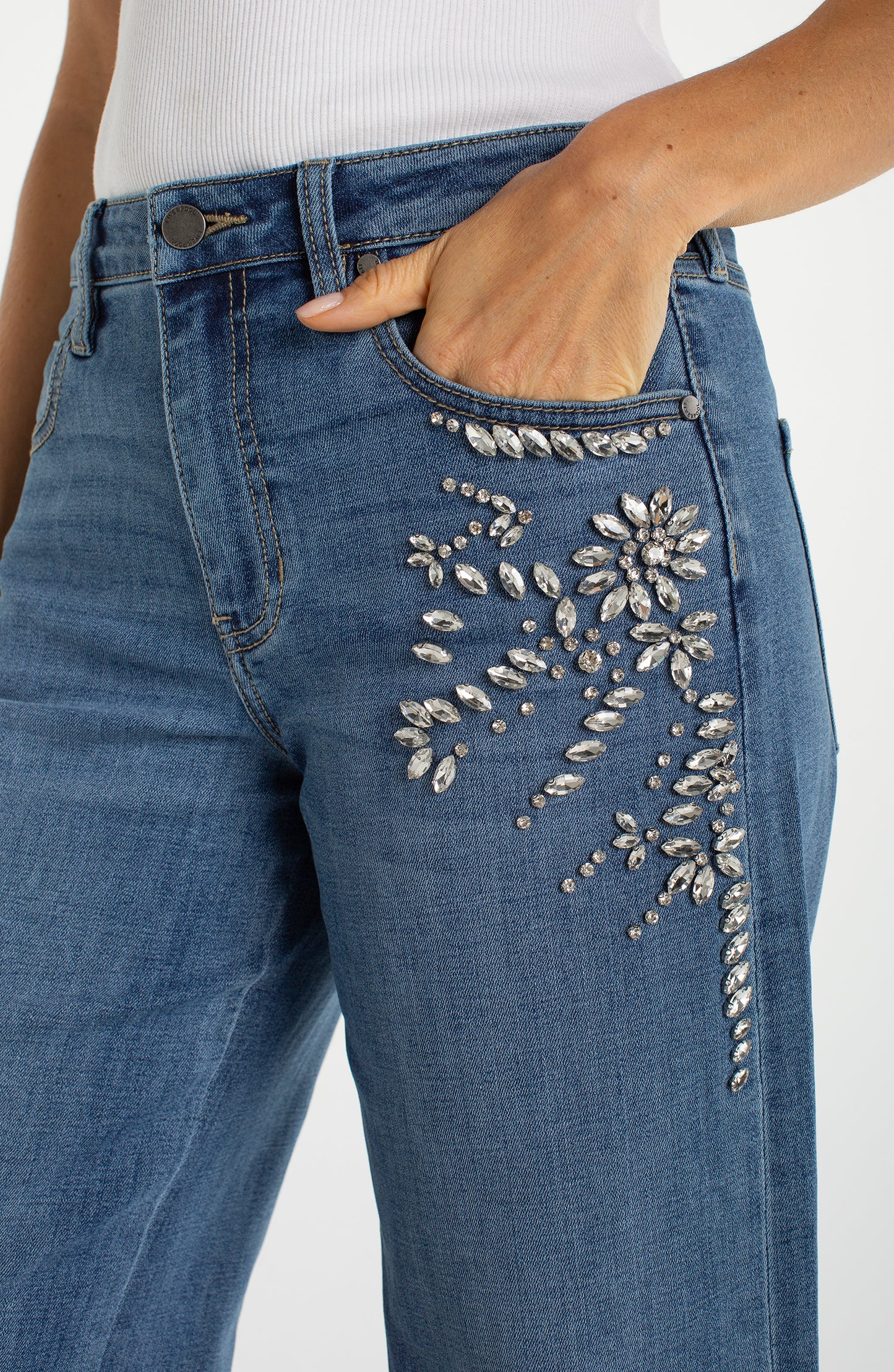 Crystal Firework Stride Jeans
