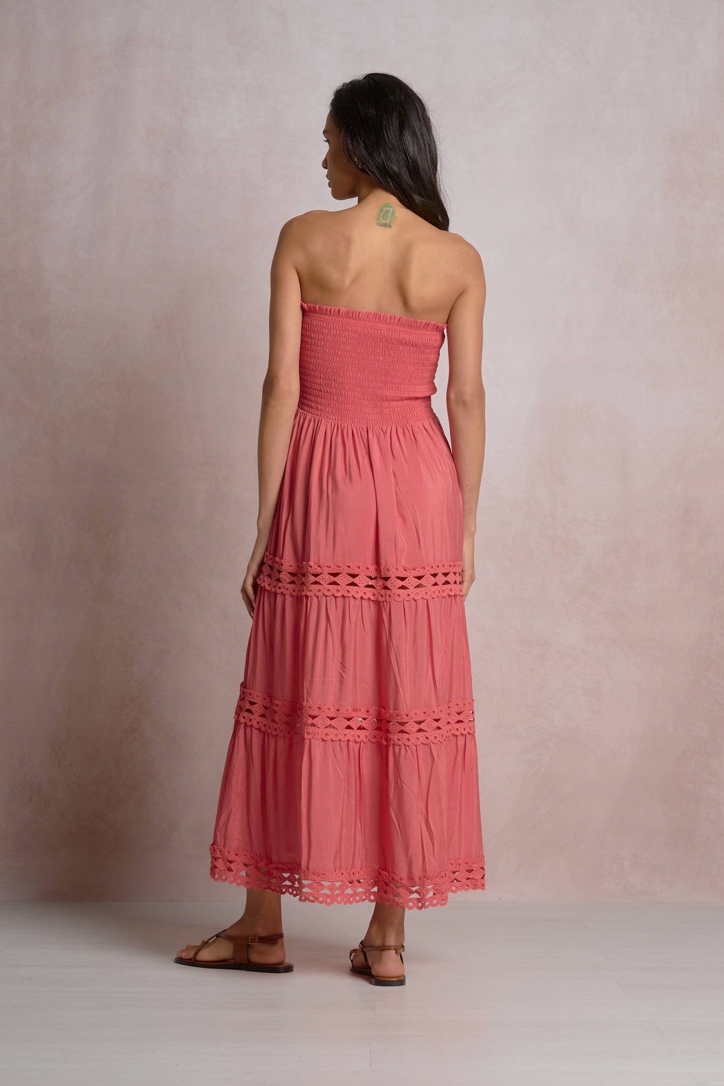 Strapless Tiered Maxi Dress