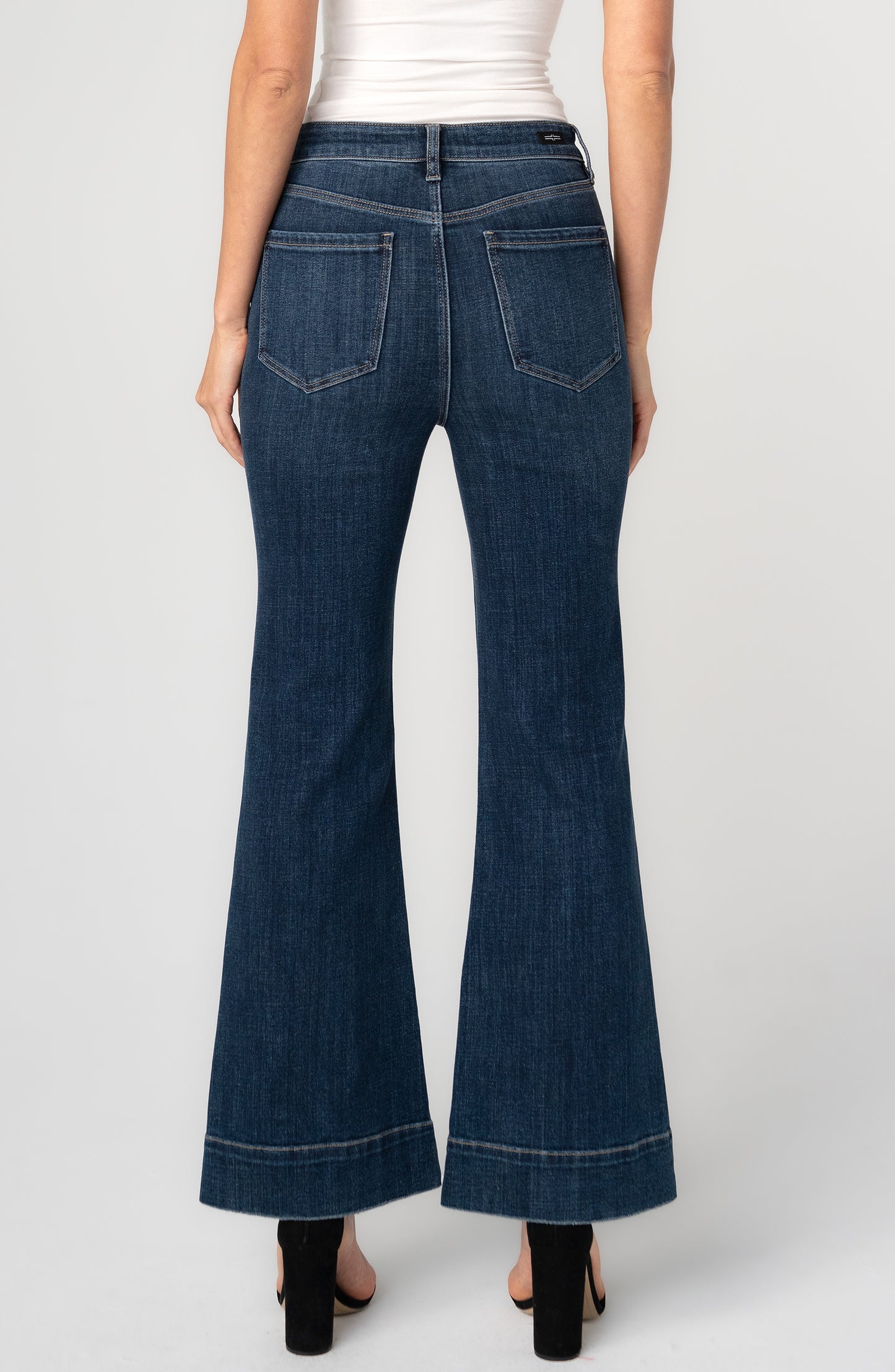 Hannah Flare Mini Patch Pocket Jeans