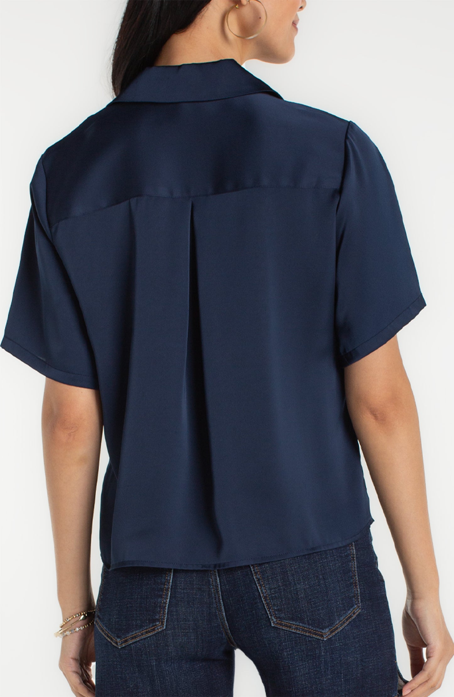 Navy Camp Collar Shirt