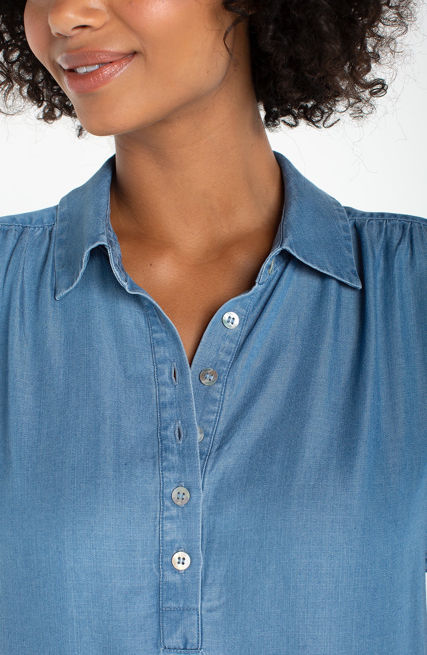 Sunit Popover Shirt with Shirring