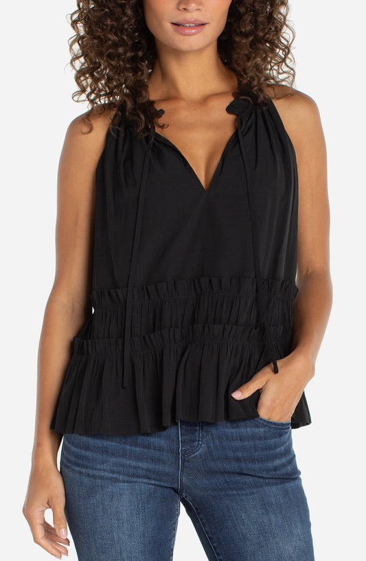 Sleeveless Ruffle Tank Top