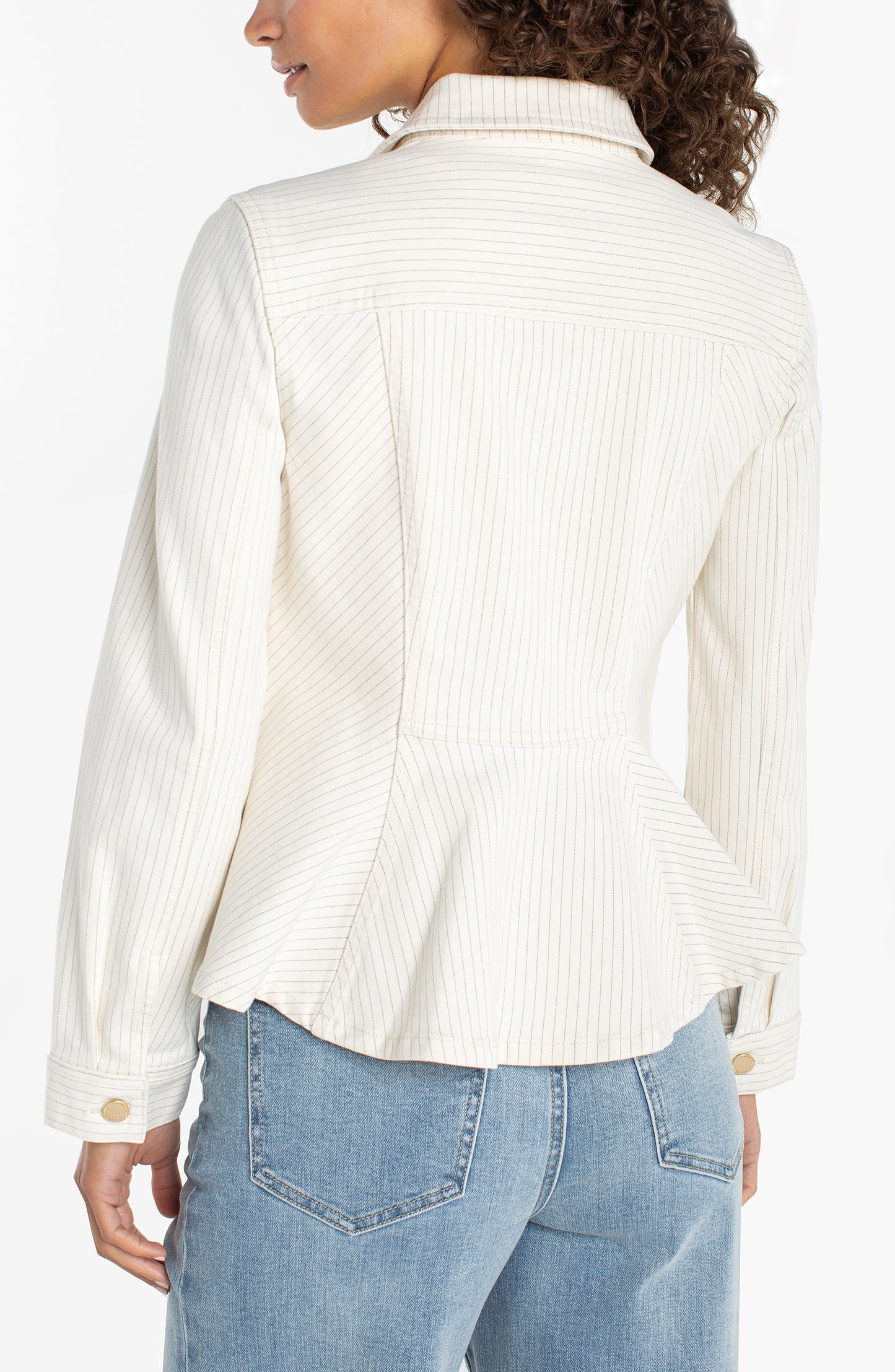 Nautical Stripe Fitted Trucker Jacker