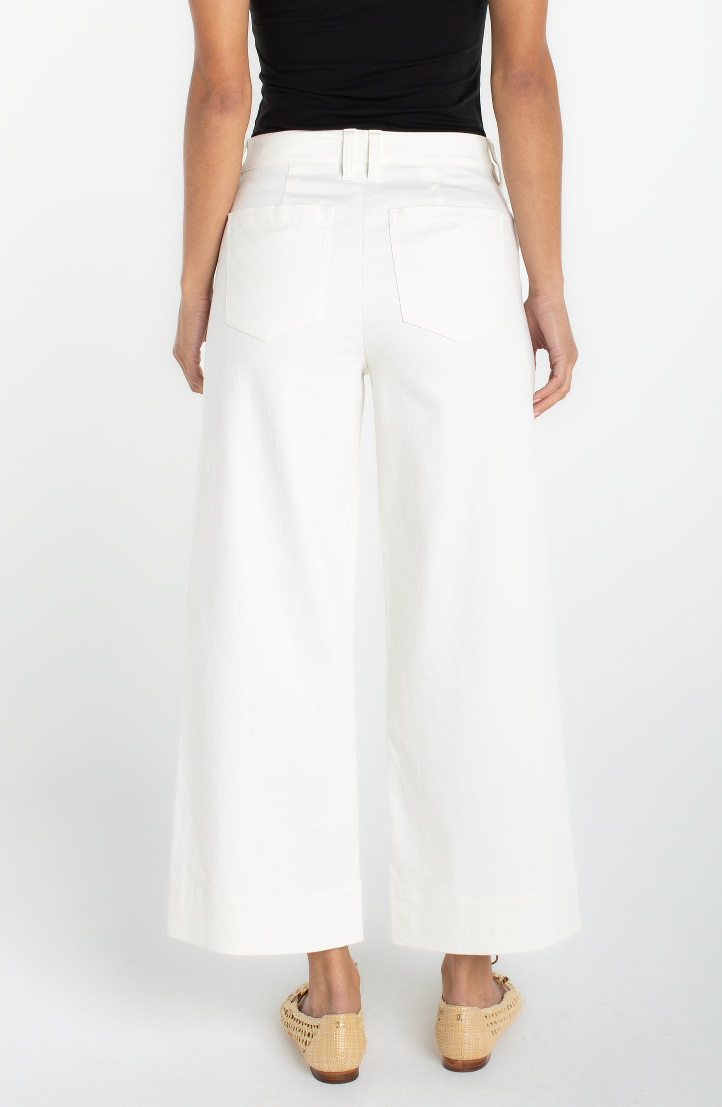 Crop Wide Leg Welts Pants