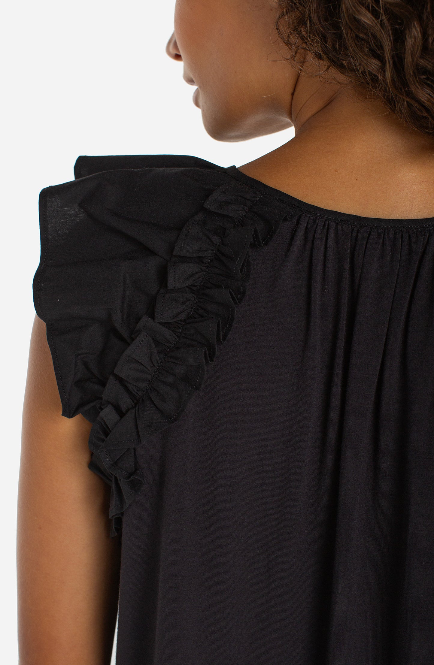 Flutter Sleeve Tie Front Shirt