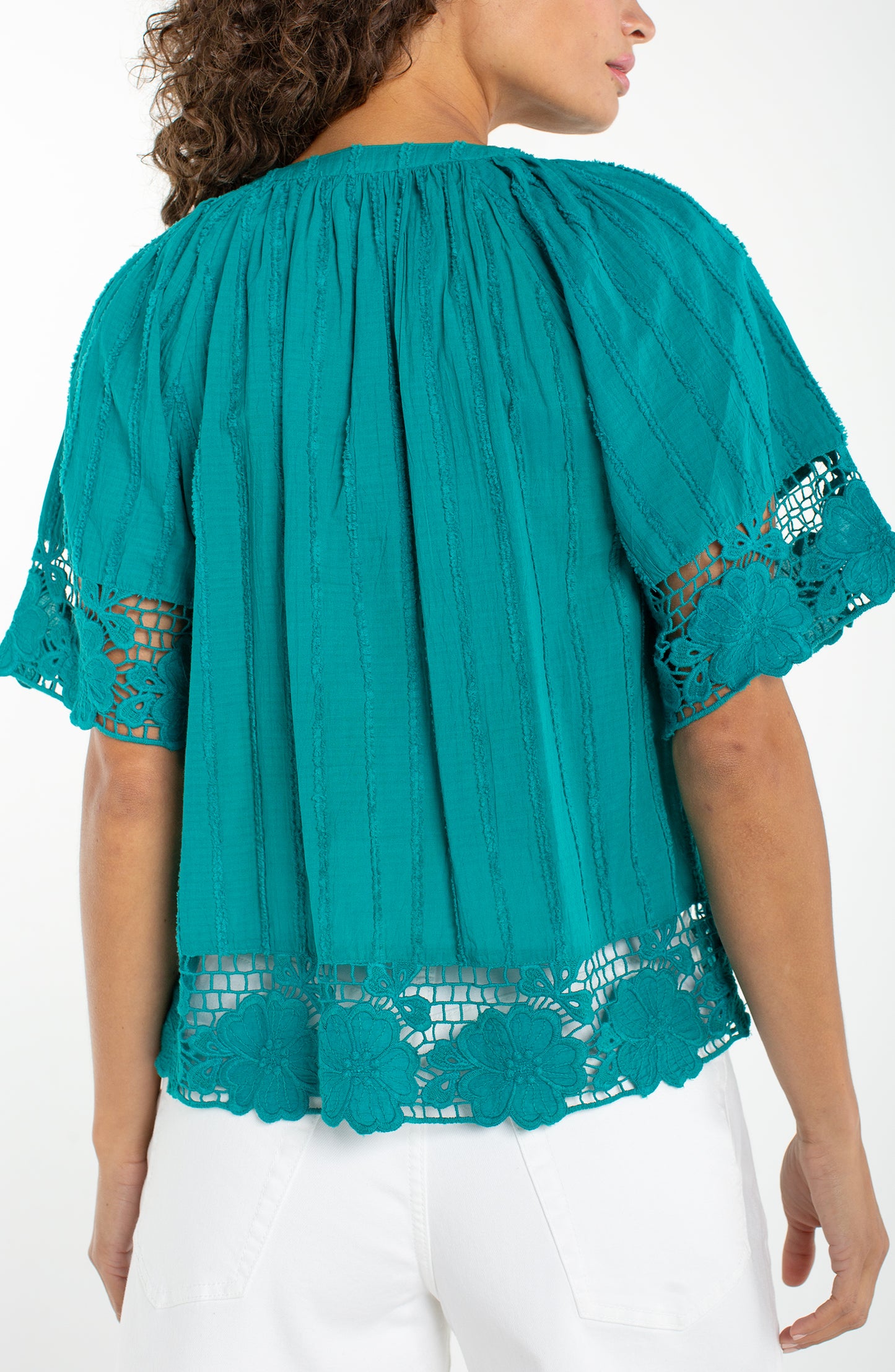 Lace Short Sleeve Shirt