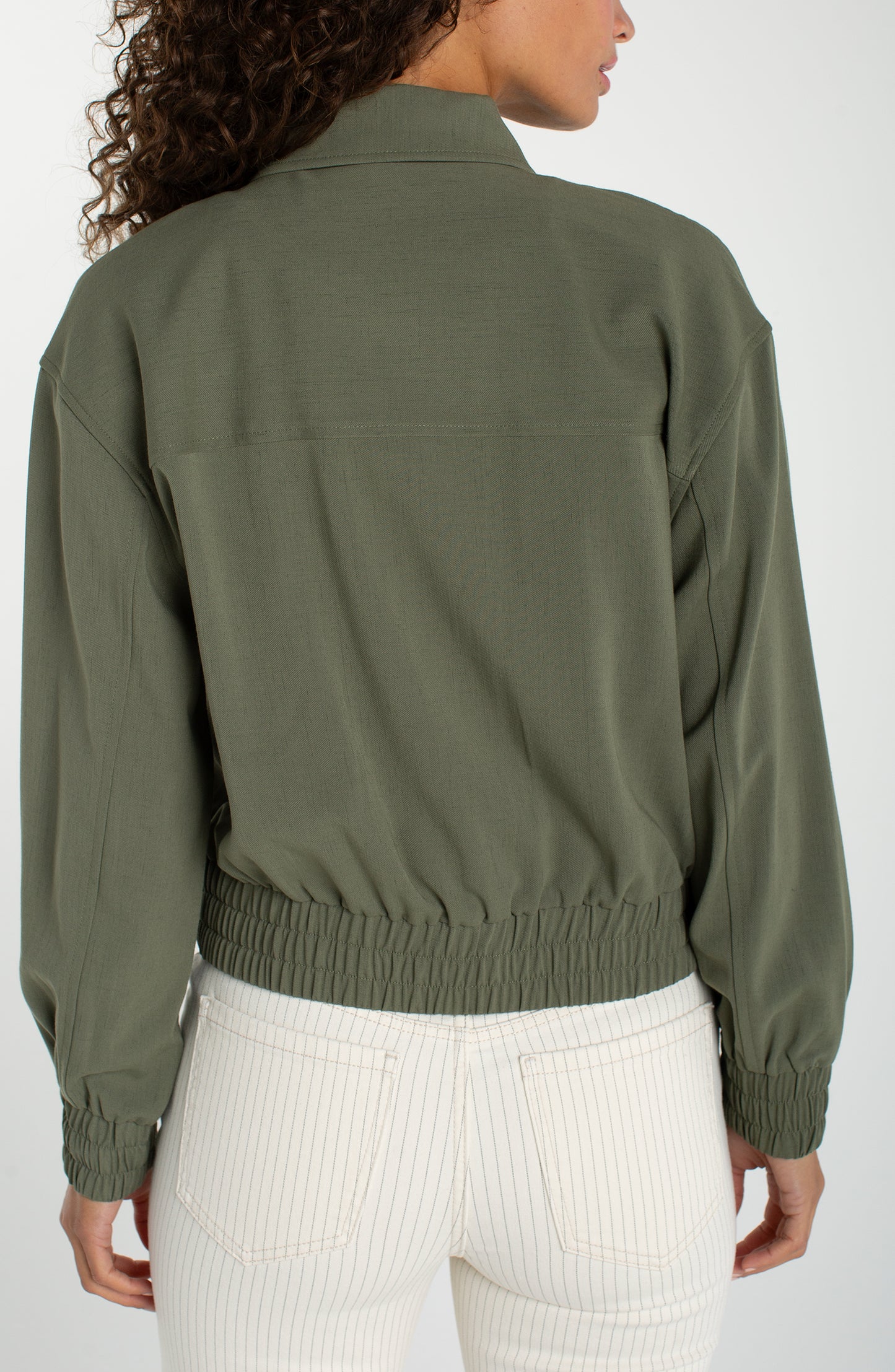 Olive Cropped Jacket