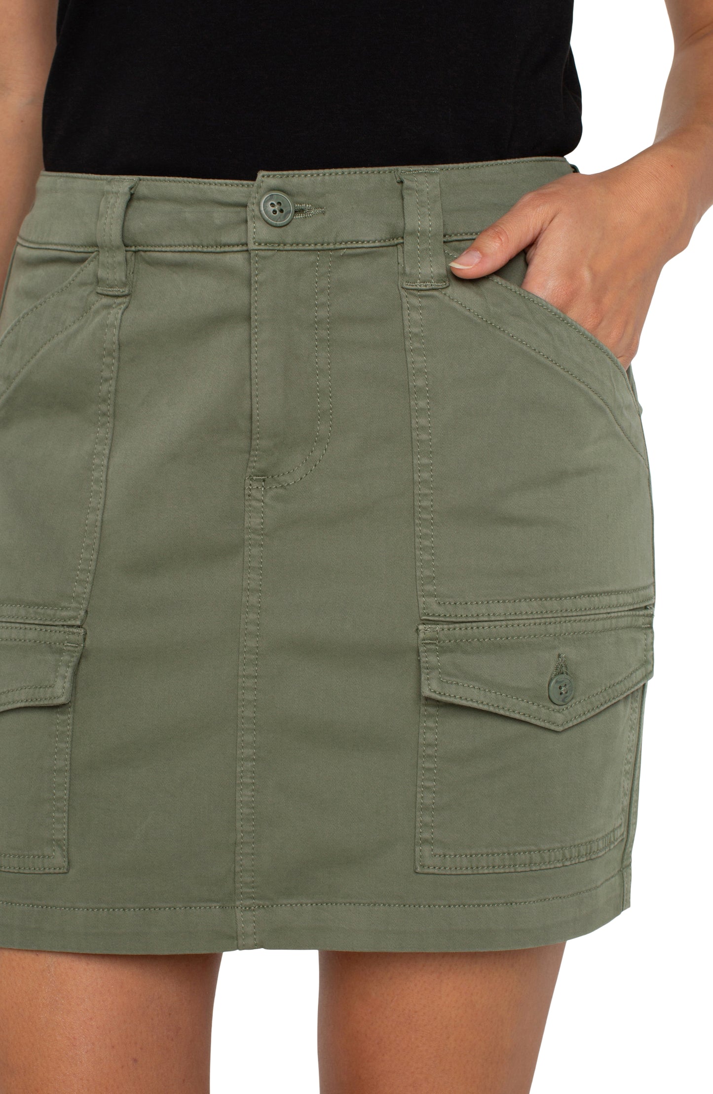 Olive Cargo Skort