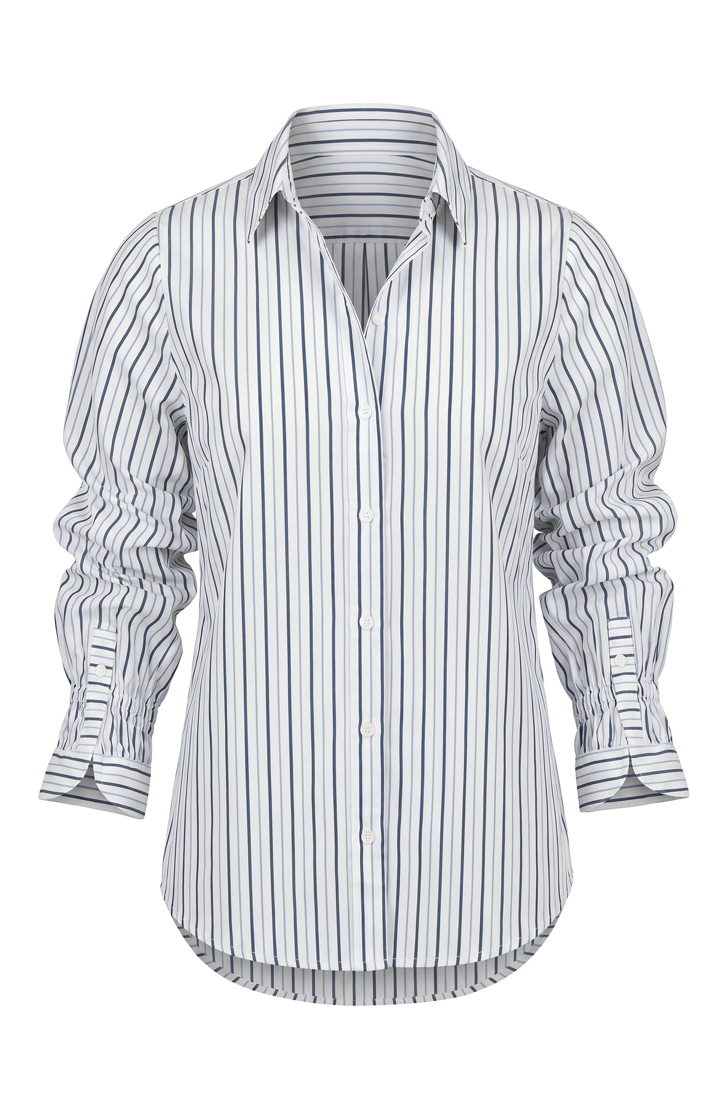 Adjustable Sleeve Button Front Top