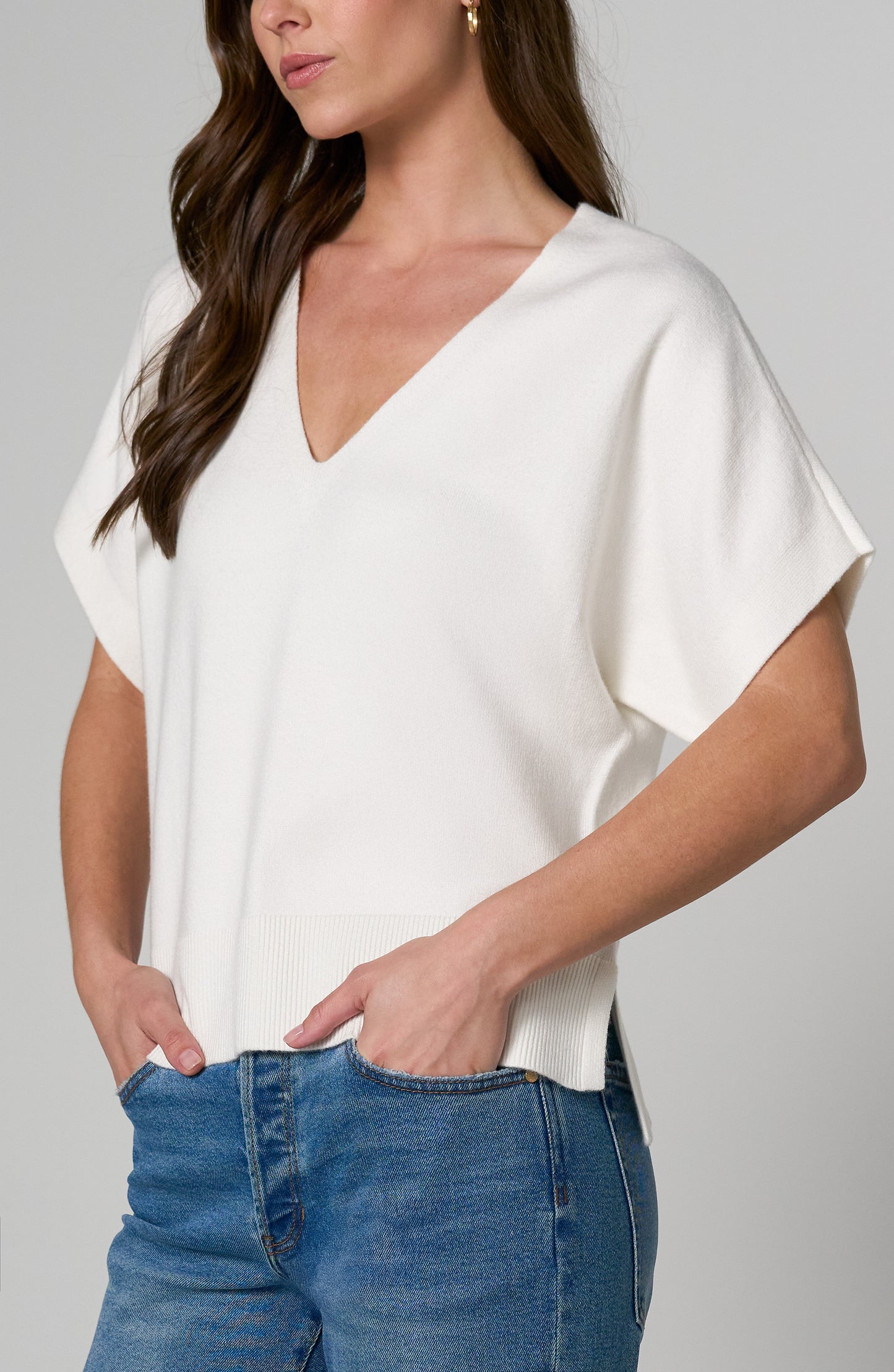 Whipped Cream Short Sleeve Dolman Top