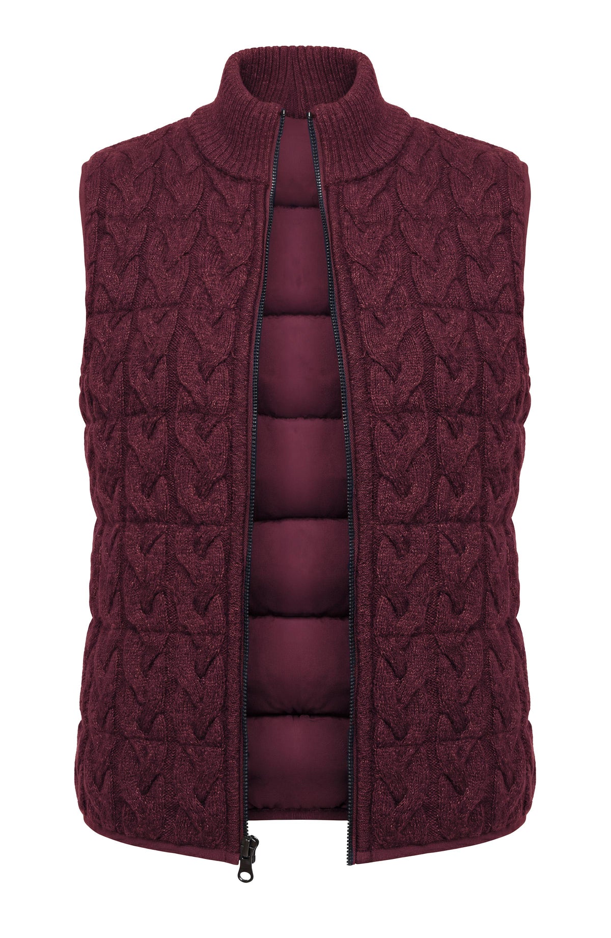 Reversible Zip Front Quilted Sweater Vest