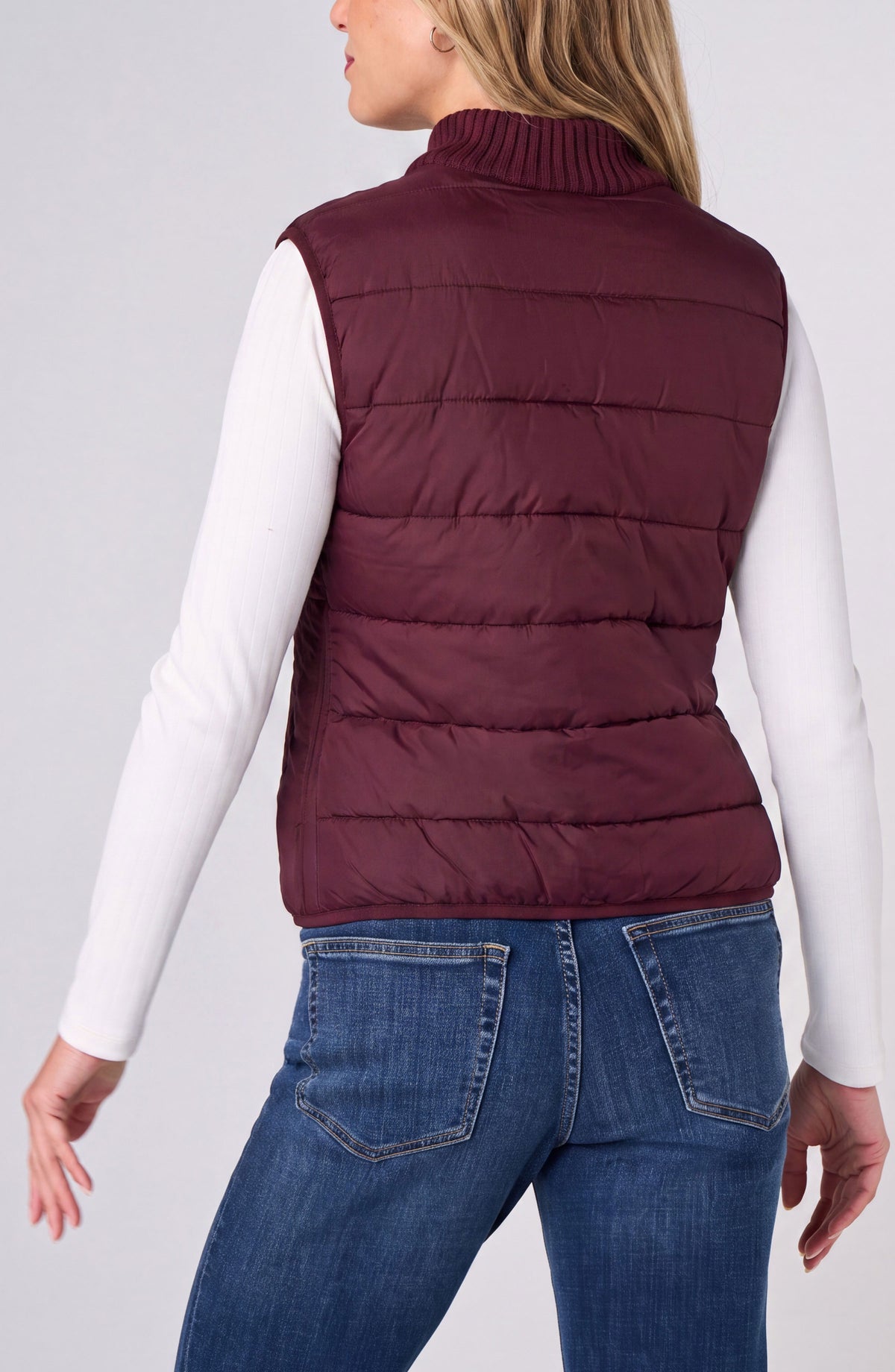 Reversible Zip Front Quilted Sweater Vest