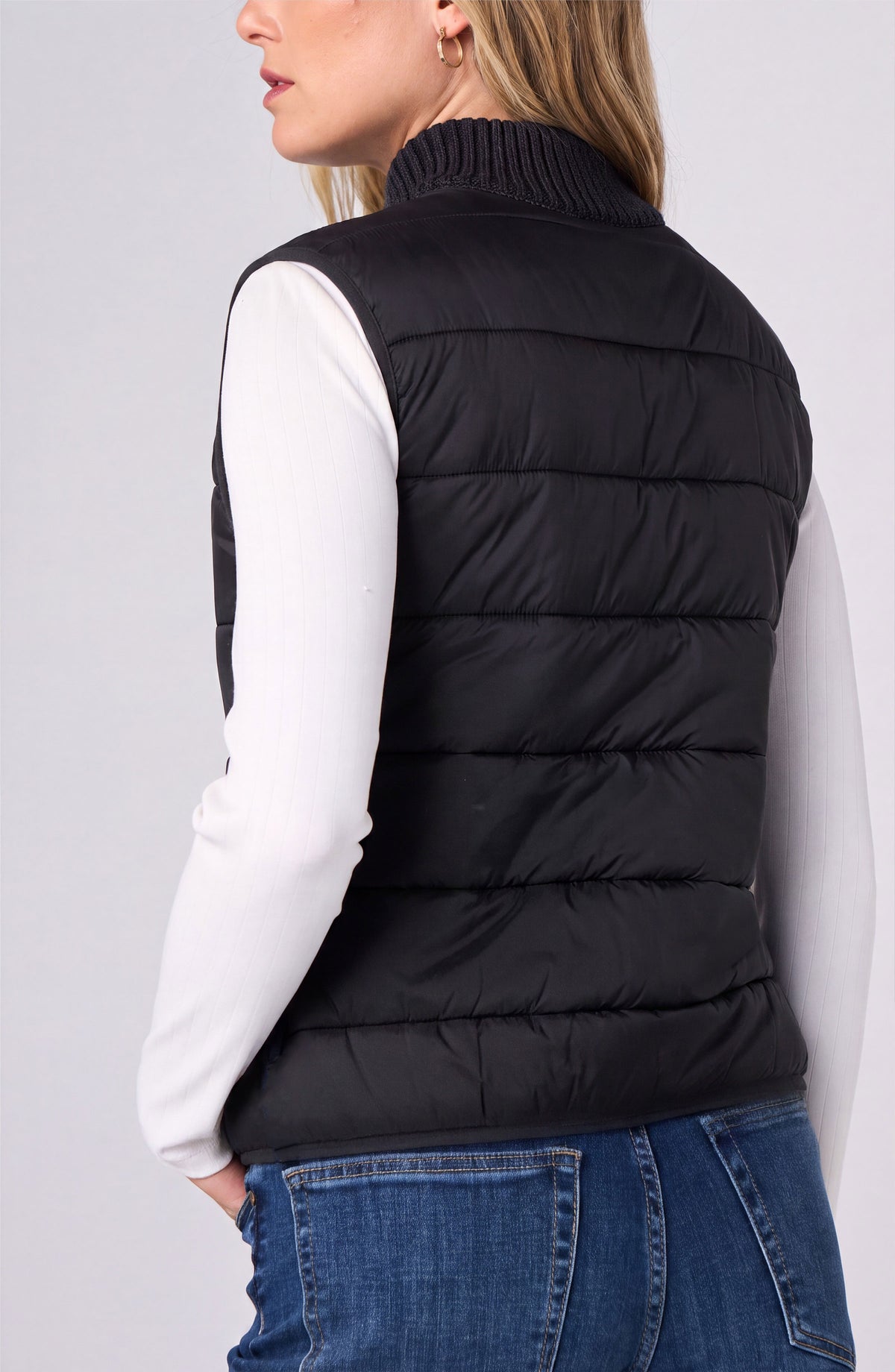 Reversible Zip Front Quilted Sweater Vest
