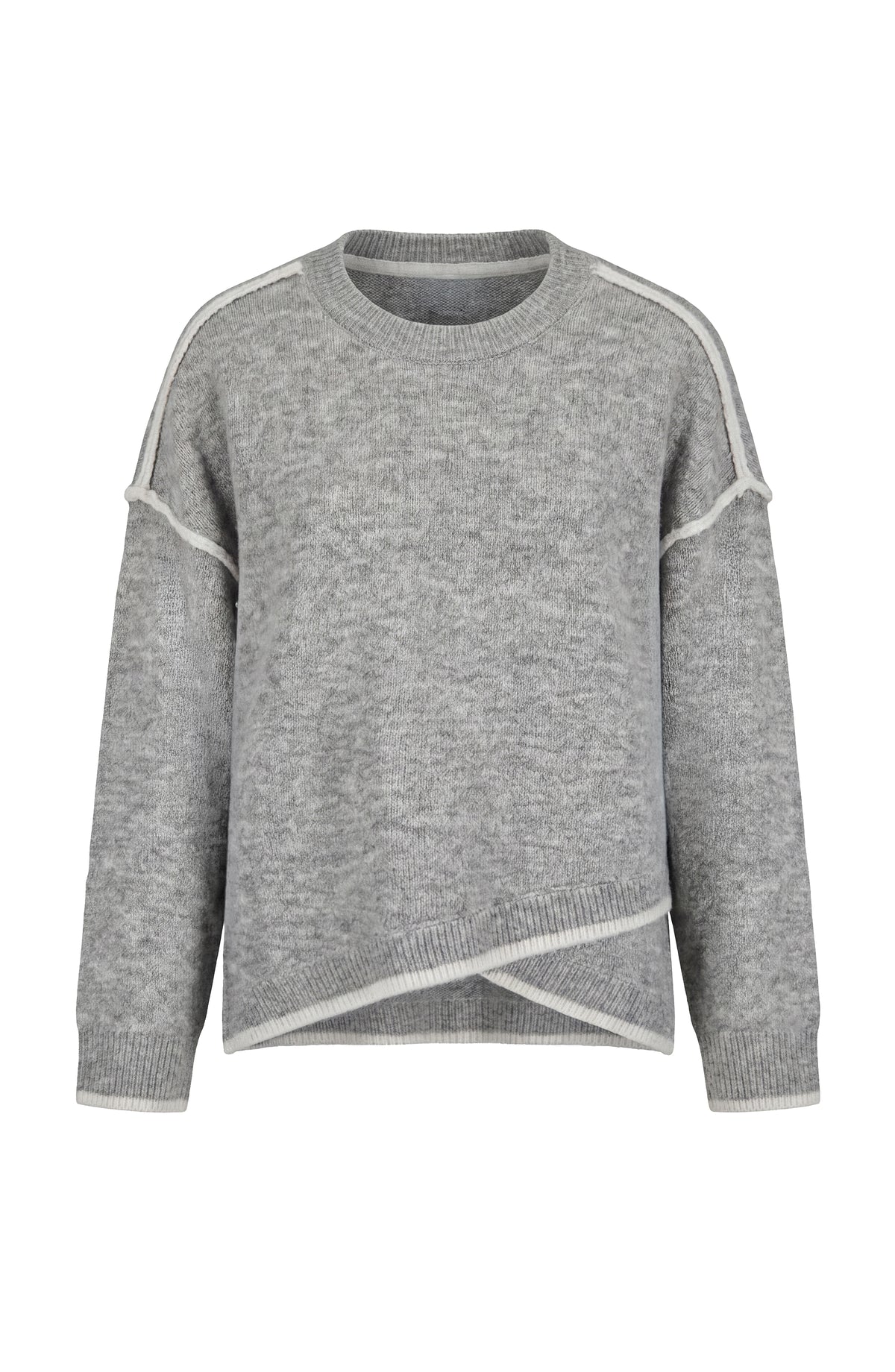 Crewneck Sweater Cream Tulip Hem