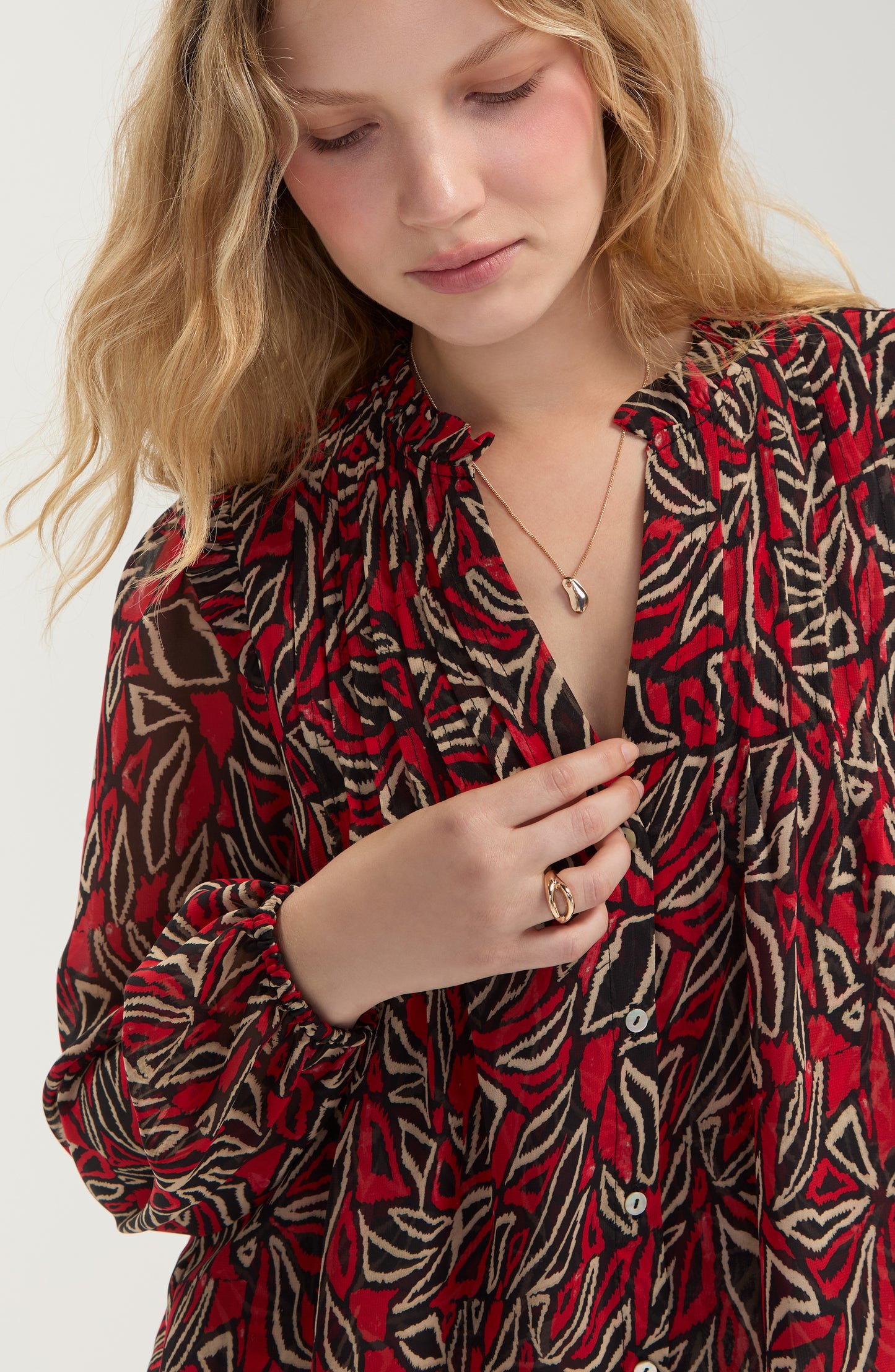 Pintuck Blouse