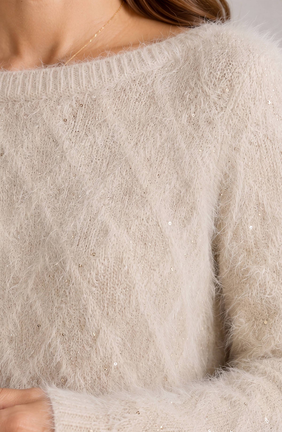 Camel Metallic Sweater