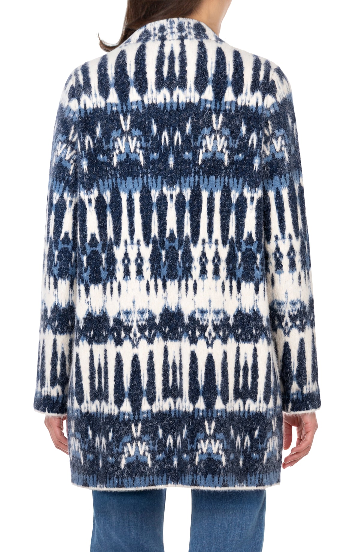 Navy Open Front Sweater