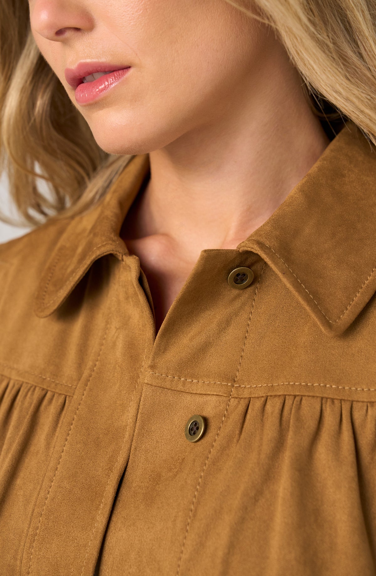 Puff Sleeve Jacket Laser Cut Hem