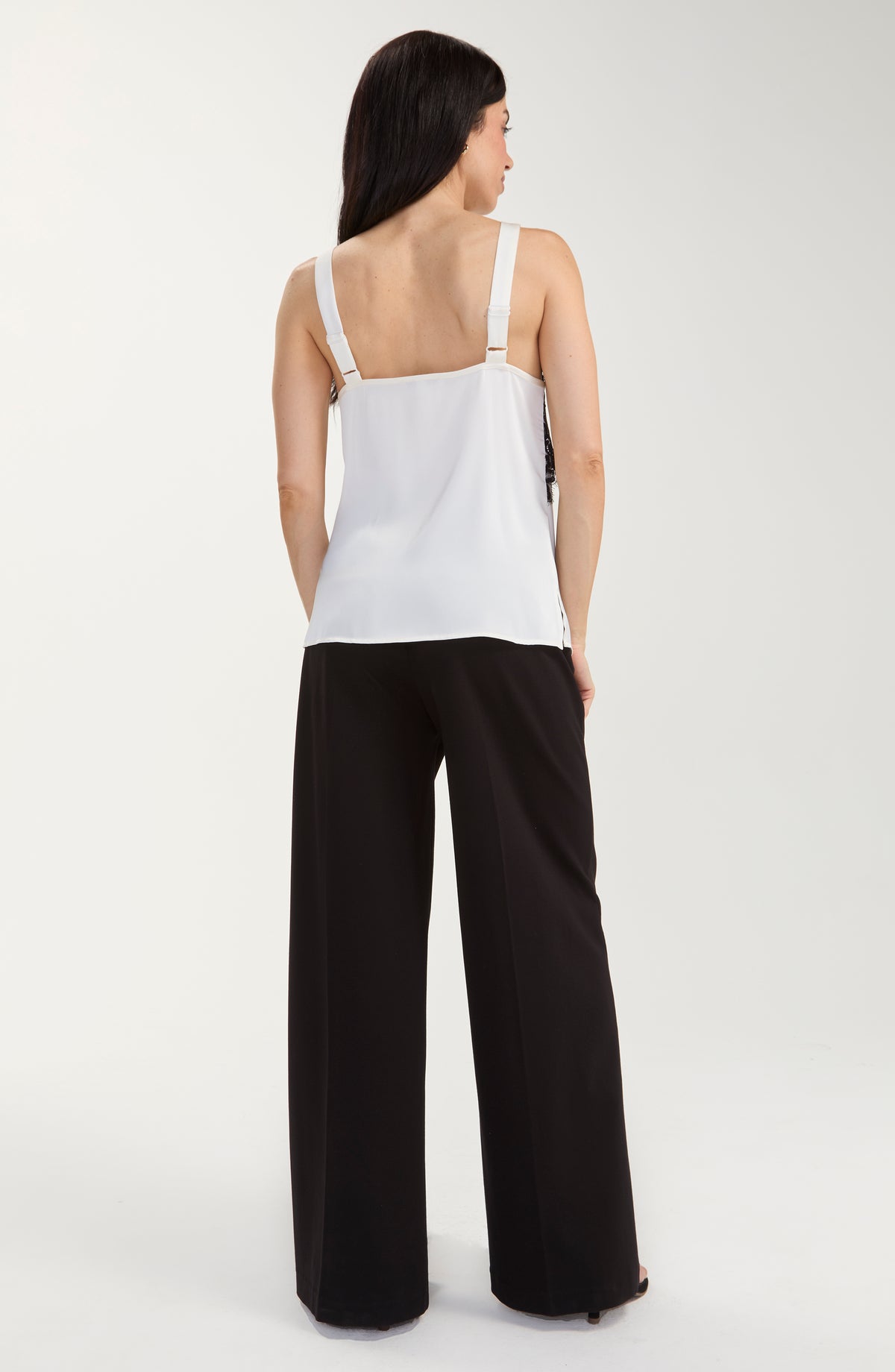 Sleeveless Woven Top with Lace