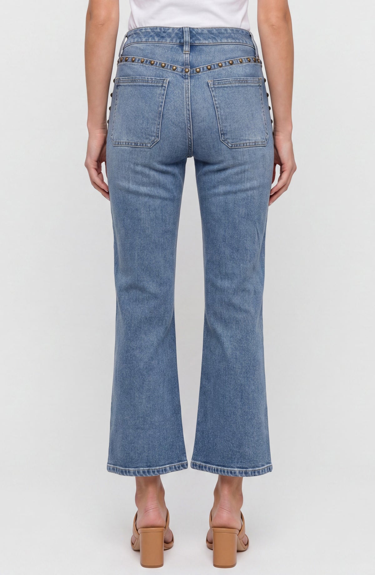 Hannah Flare Patch Pockets Studs