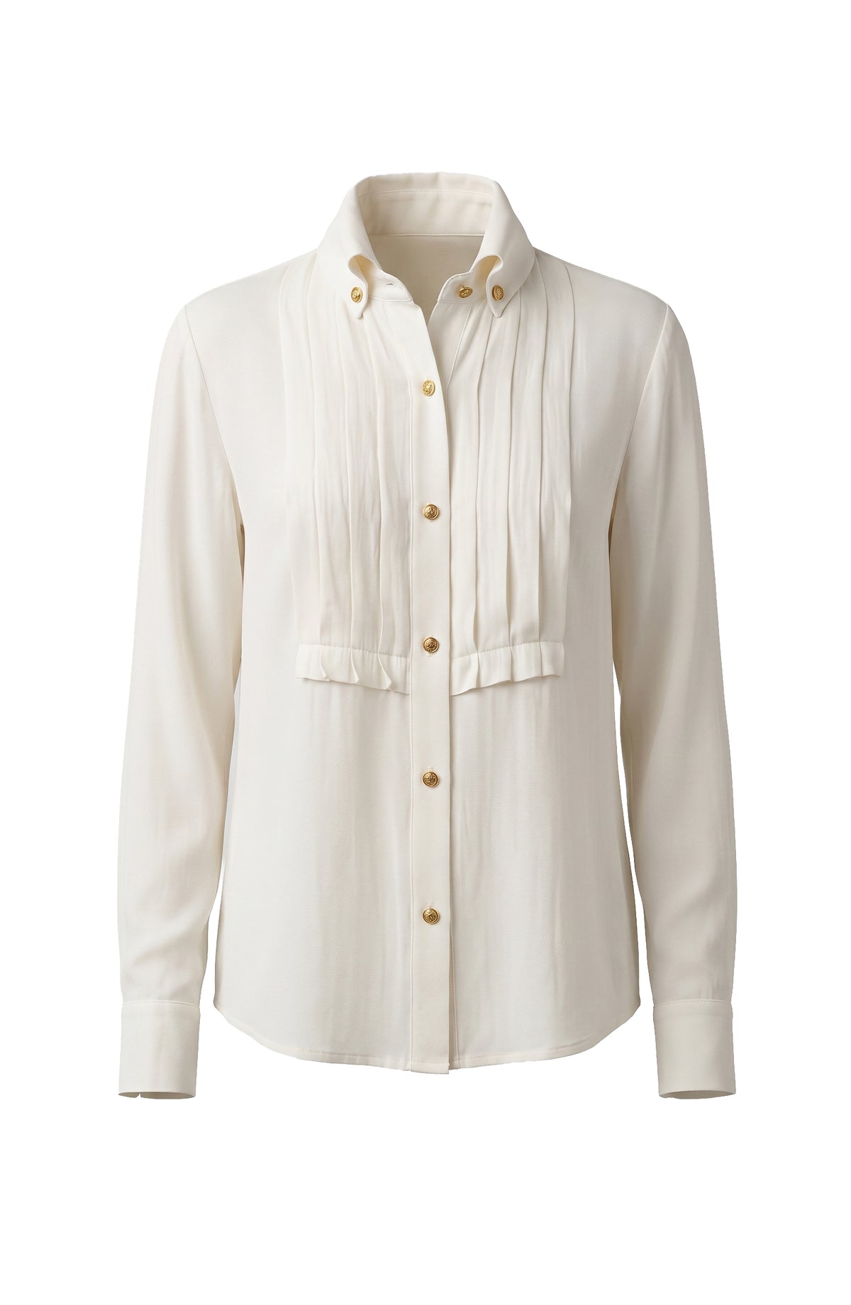 Tuxedo Top w High Collar Shirt