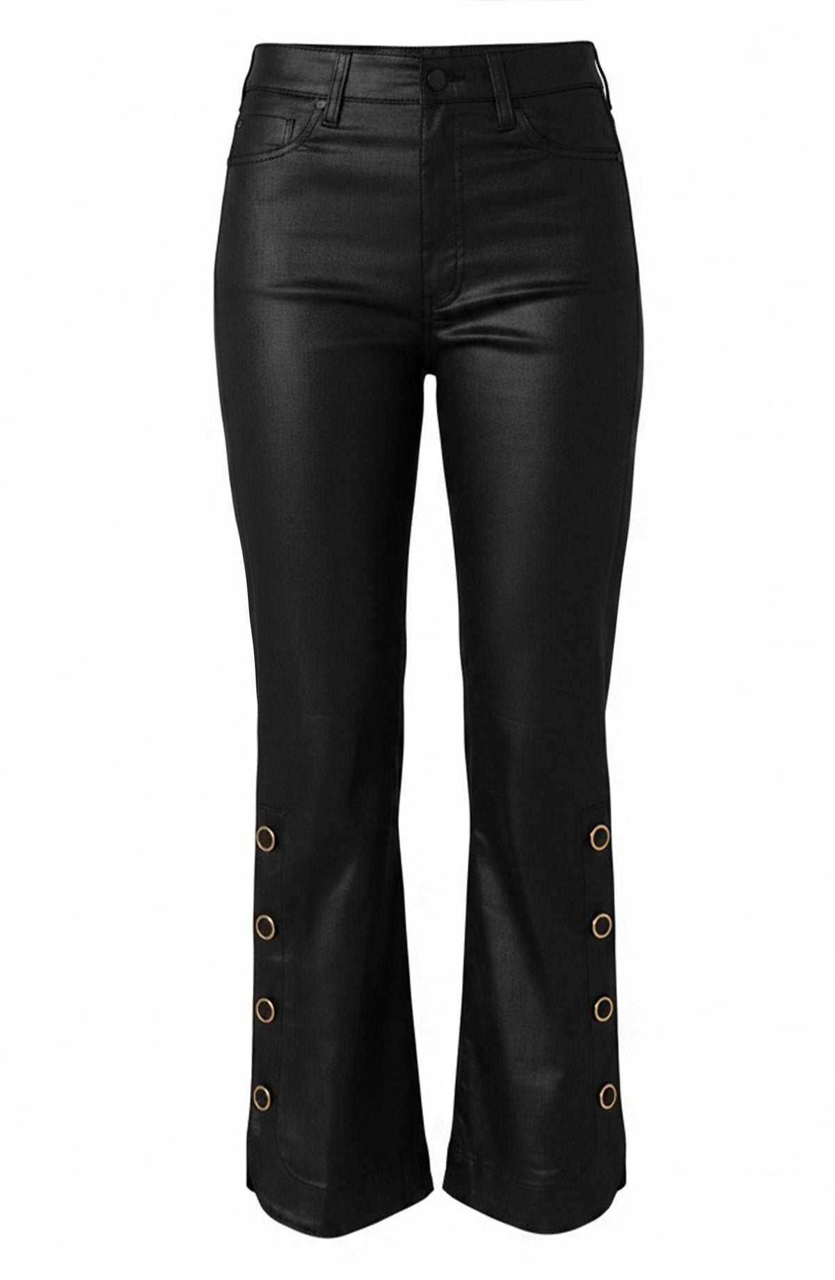 Hannah Crop Flare Buttoned Slit Pants