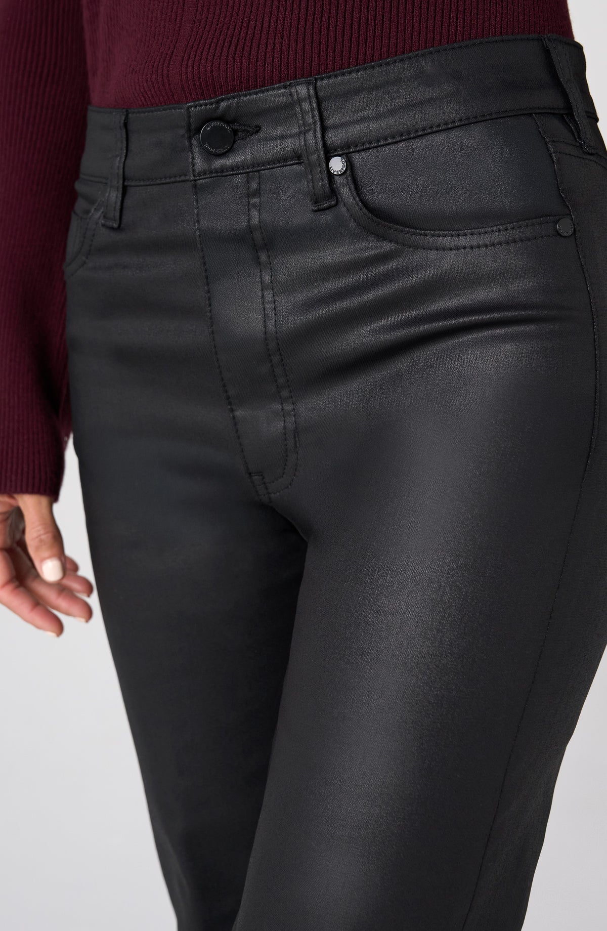 Hannah Crop Flare Buttoned Slit Pants