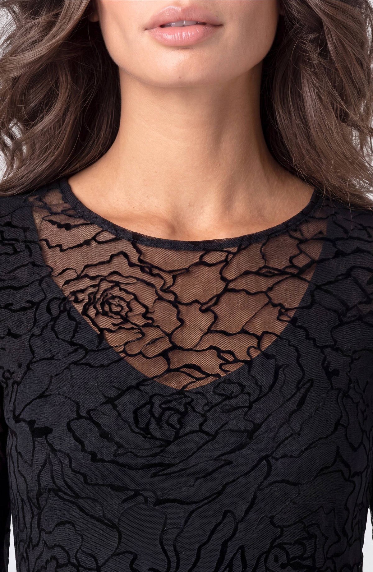 Black Rose Sheer Shirt