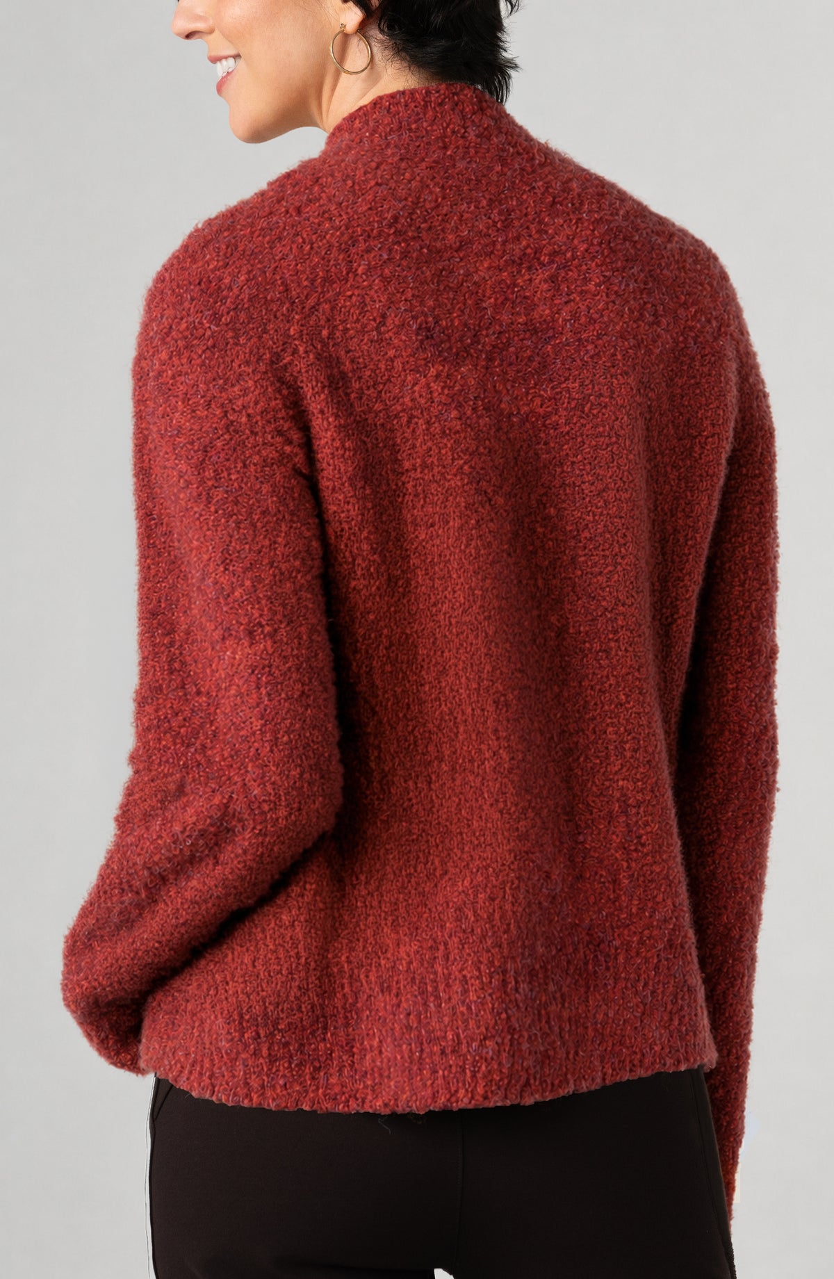 Mock Neck Sweater with Buttons