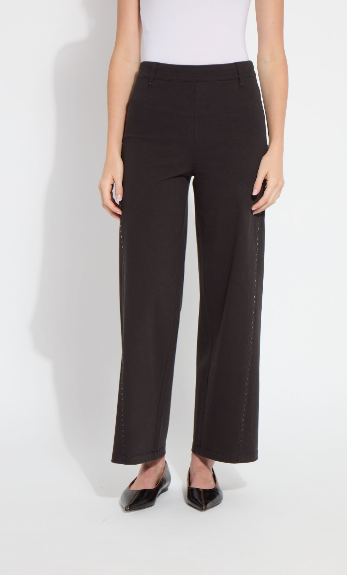 Studded Seam Wide Leg Pant