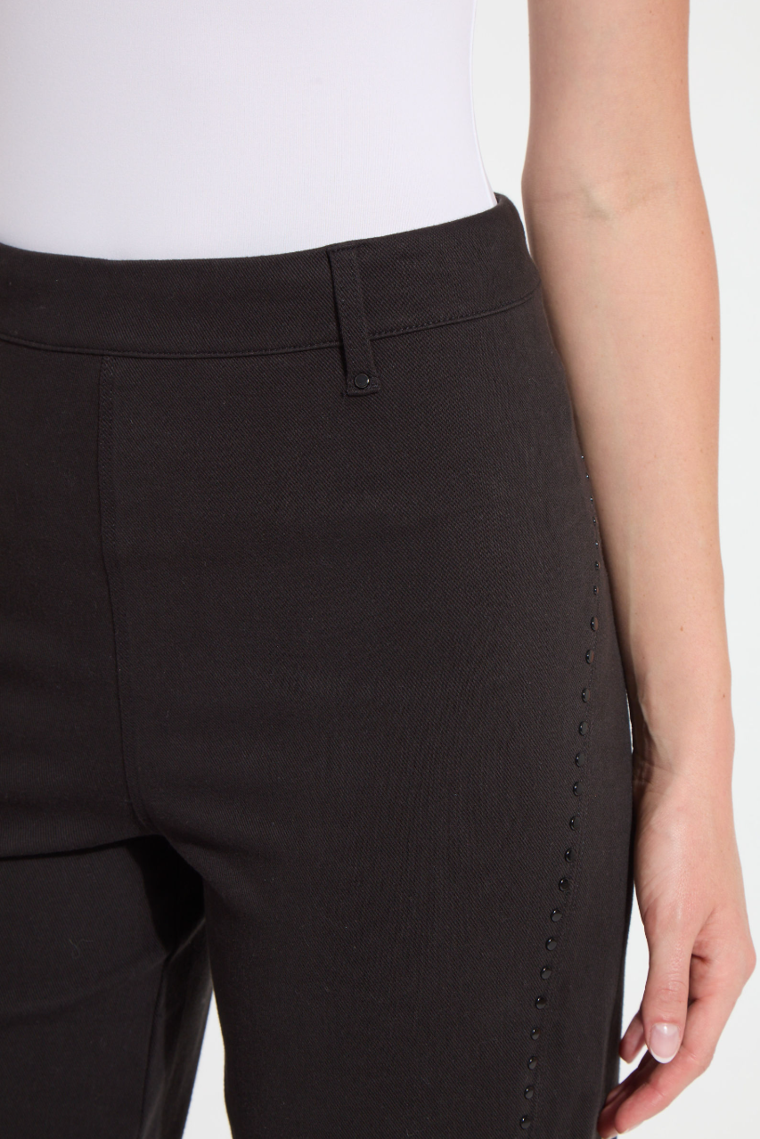 Studded Seam Wide Leg Pant