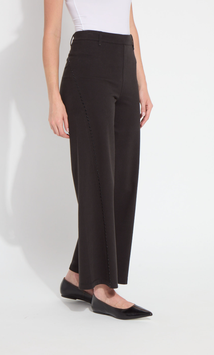 Studded Seam Wide Leg Pant