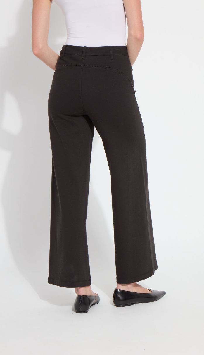 Studded Seam Wide Leg Pant