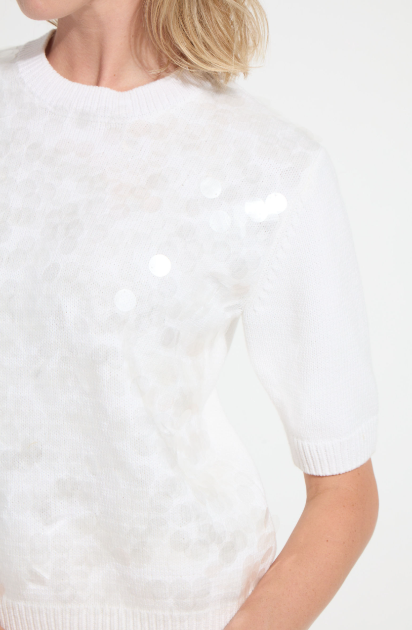 Natalie Hand Stitch Sequin Sweater