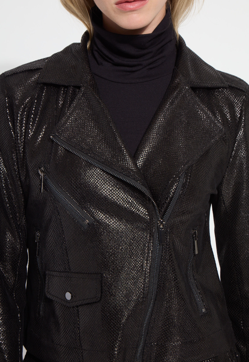 Ameila Vegan Suede Moto Jacket
