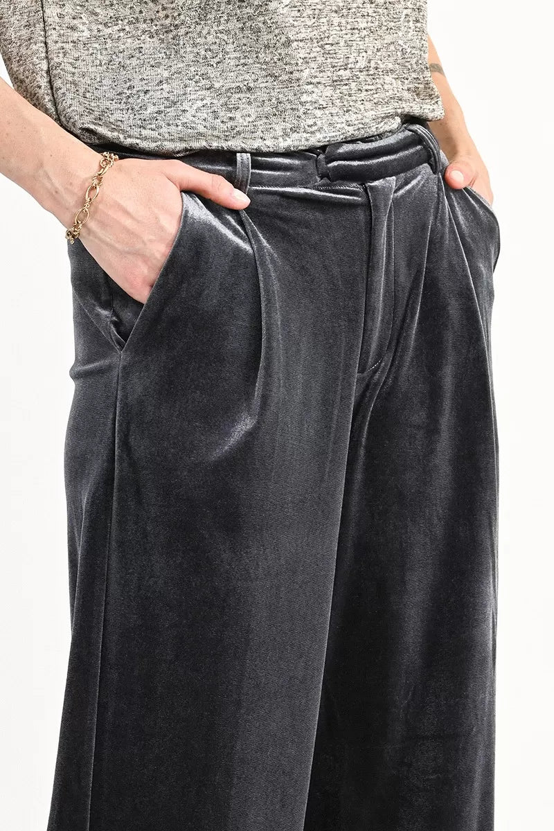 Velvet  High Waist Pants