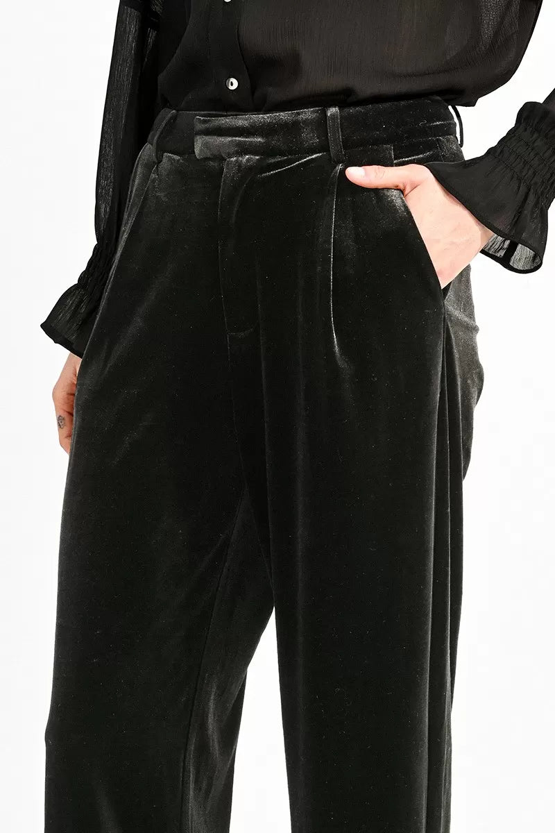 Velvet  High Waist Pants