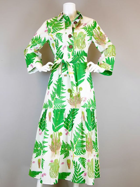 Midi White Fern Dress