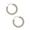 Nouvelle Dangle Natural Color Beaded Hoop Earring