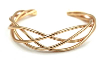 Gold Layered Wire Cuff Bracelet