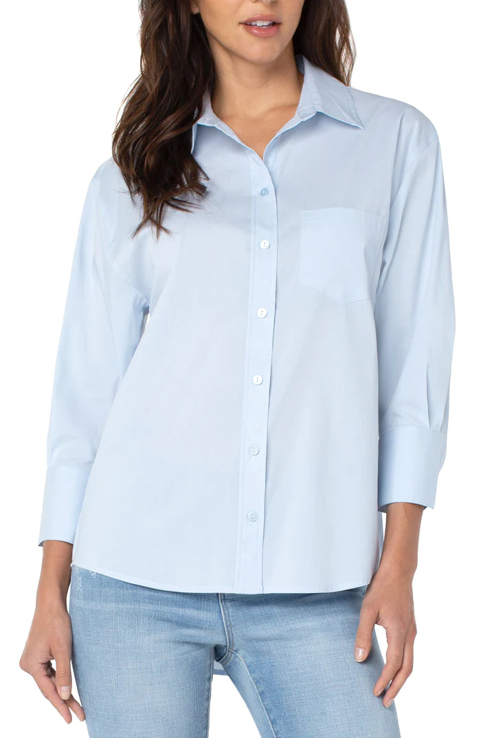 Oversized Classic Button Down Blouse