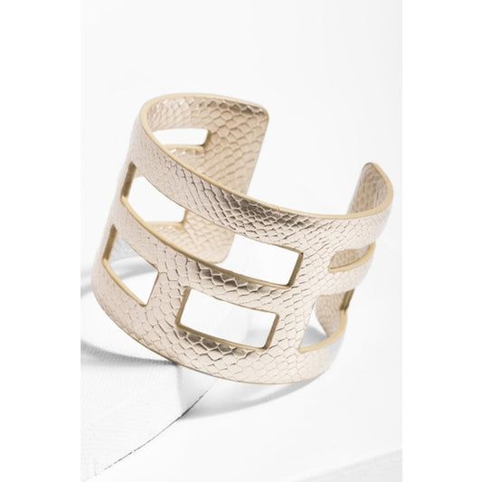 Jaanavar Smooth Leather Cuff Bracelet