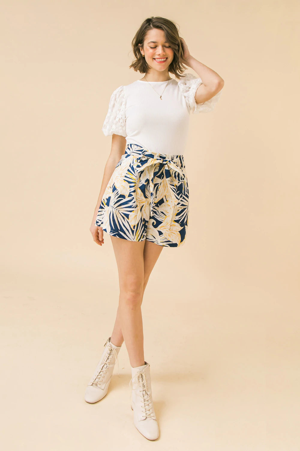 Tropical Pleated Short