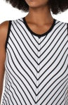 Miter front sleeveless scoop neck knit top