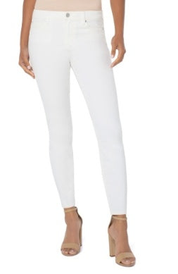 White Piper Hugger Ankle Skinny